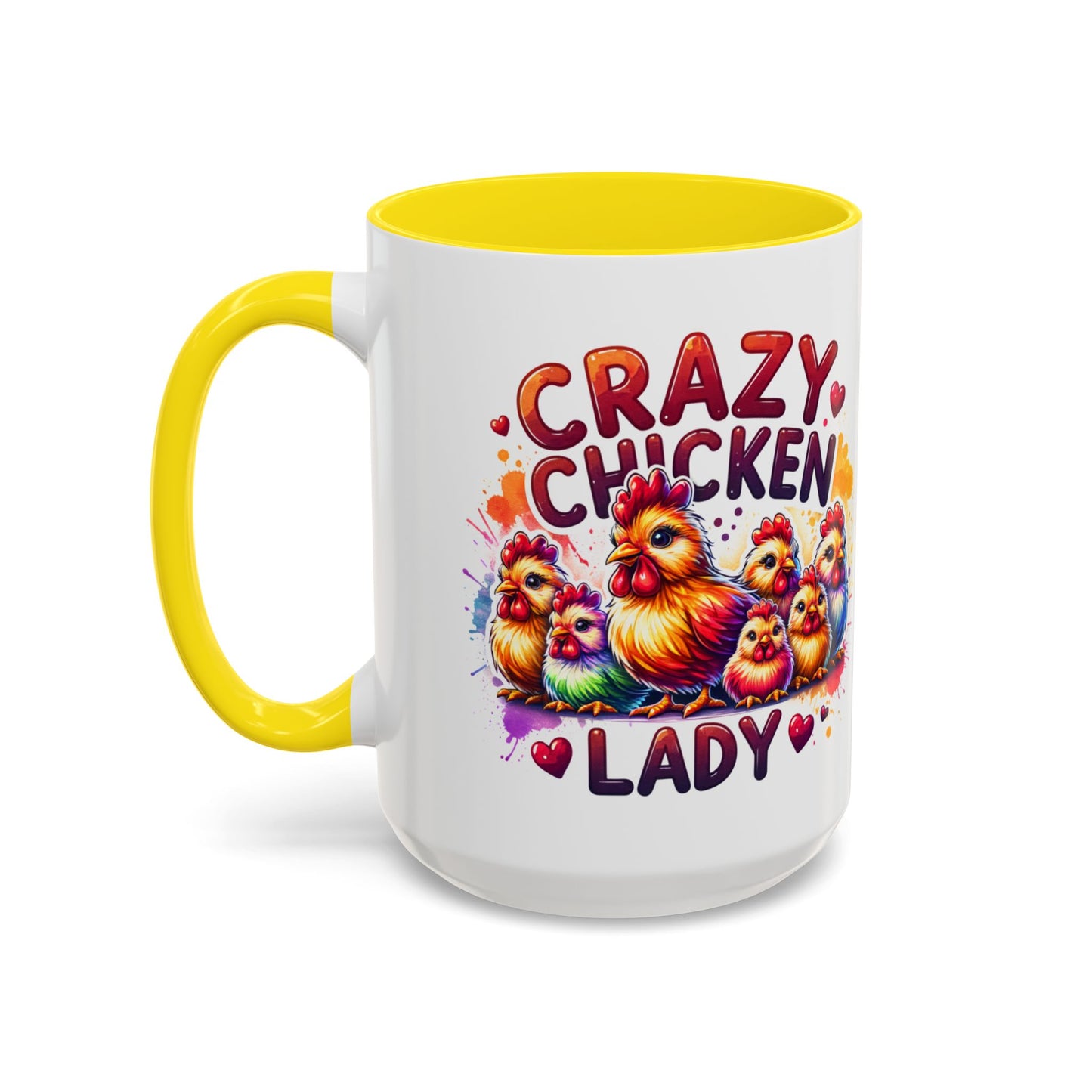 Crazy Chicken Lady Accent Coffee Mug