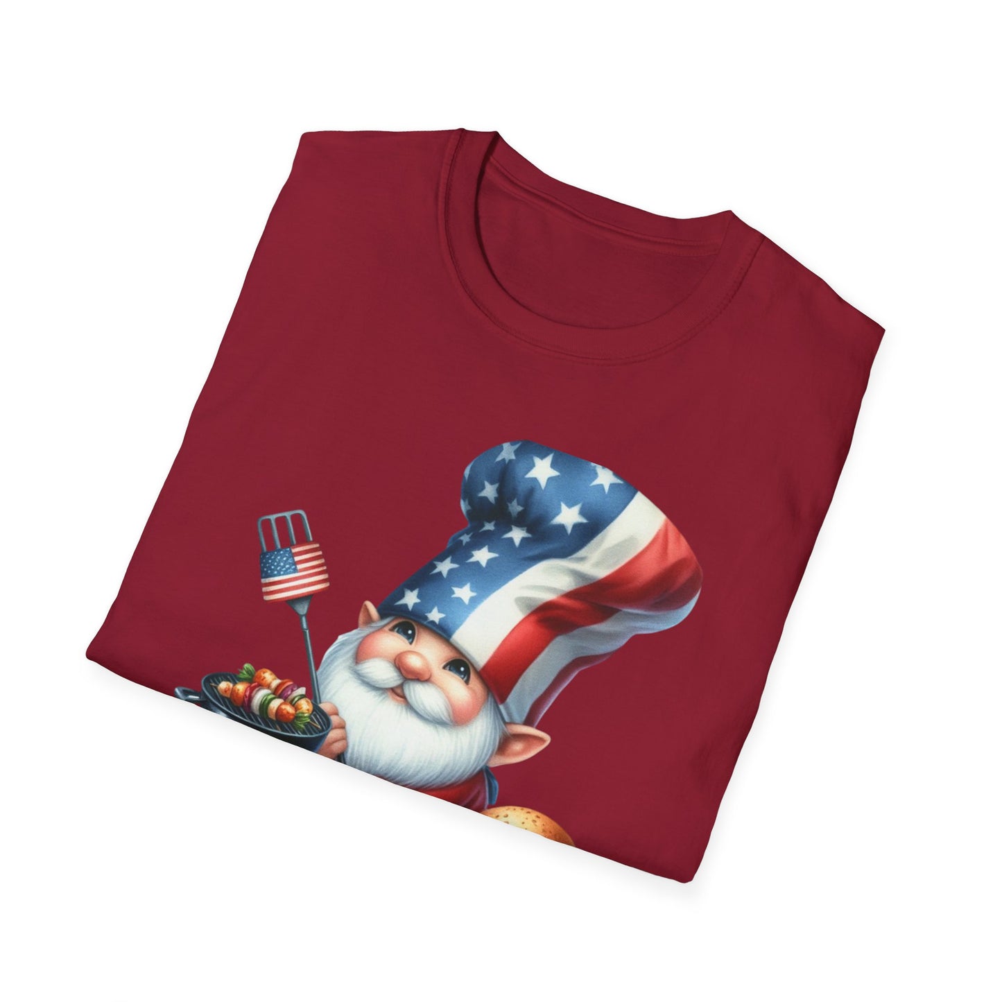 Patriotic BBQ Gnome Unisex Tee