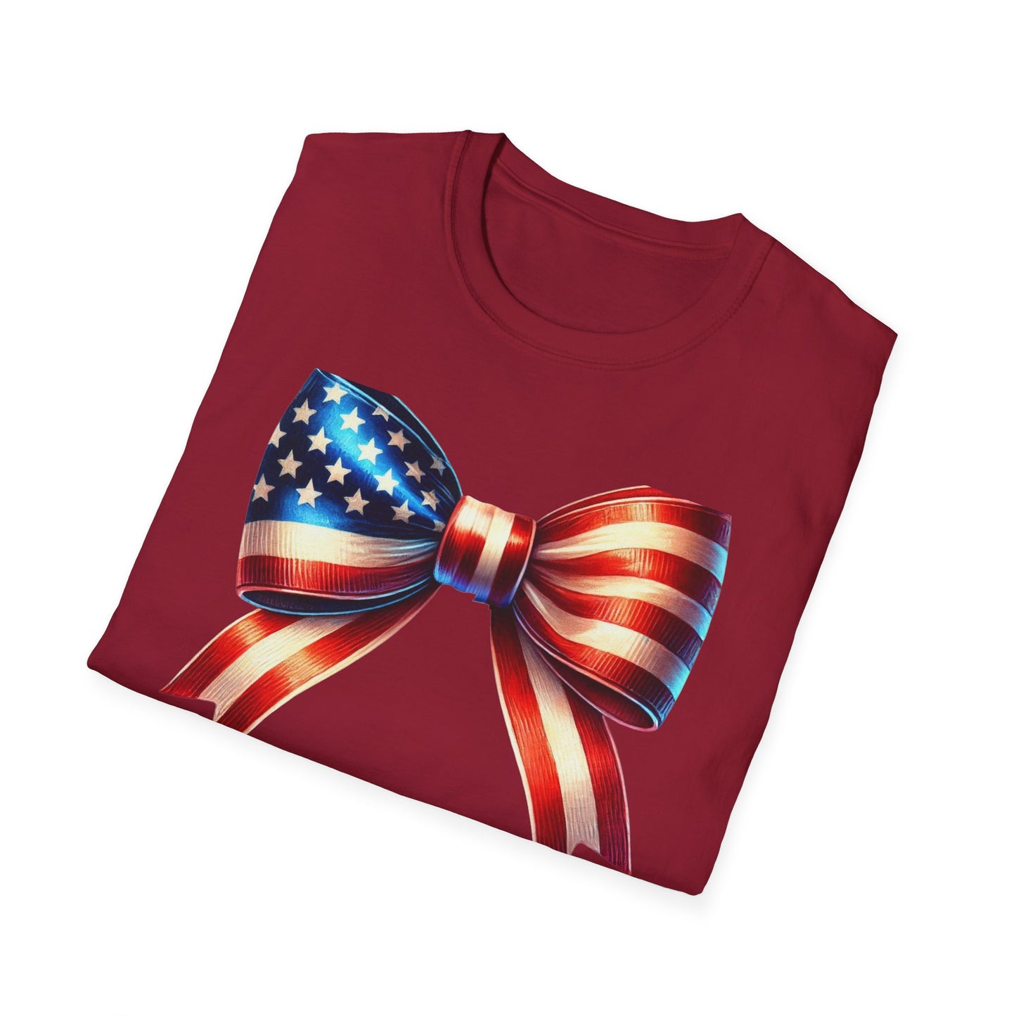 Patriotic Flag Bow Unisex Tee
