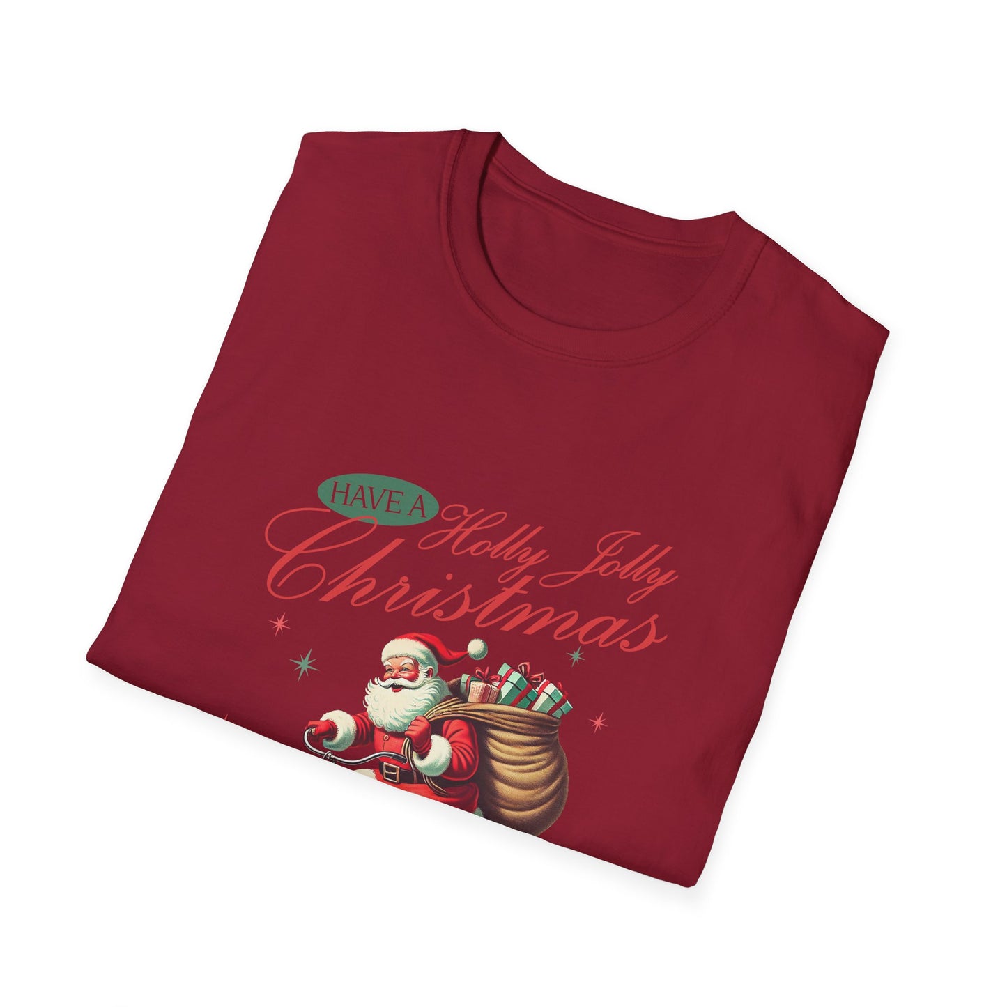 Retro Holly Jolly Christmas Unisex Tee
