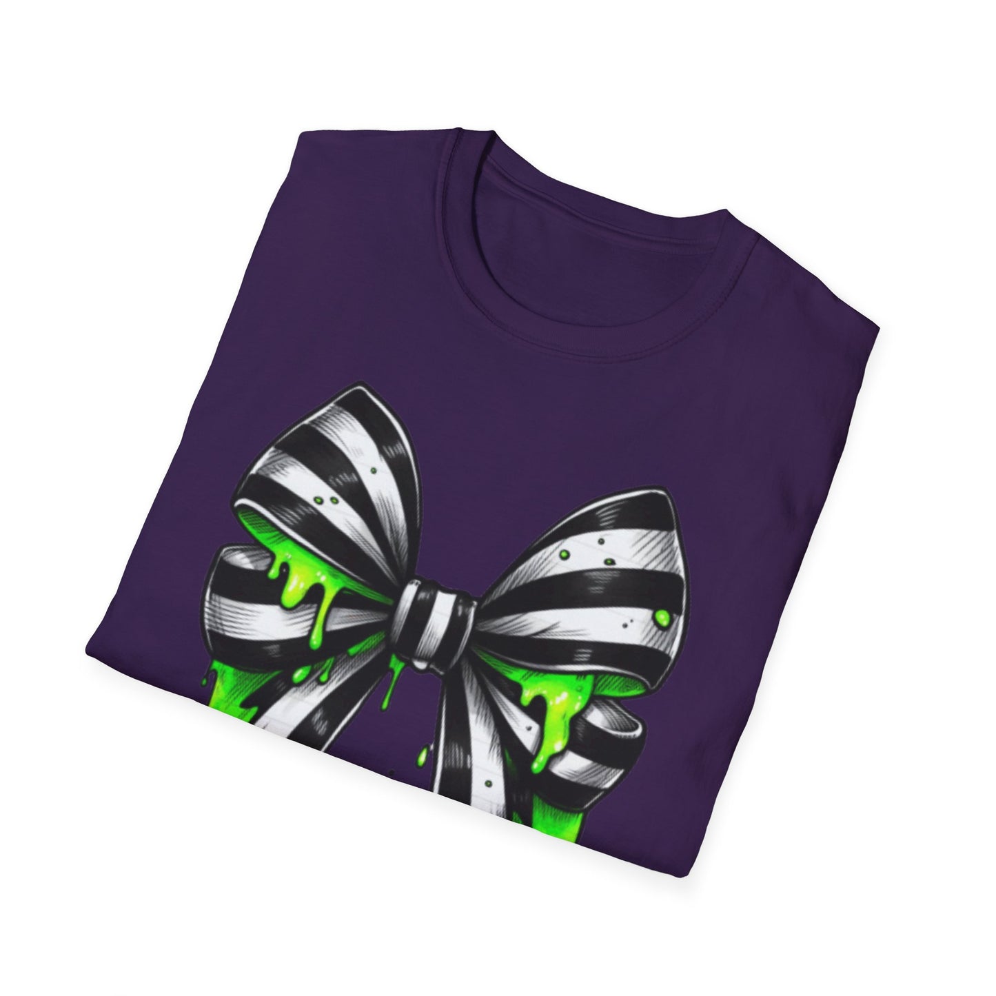 Halloween Striped Bow Unisex Tee