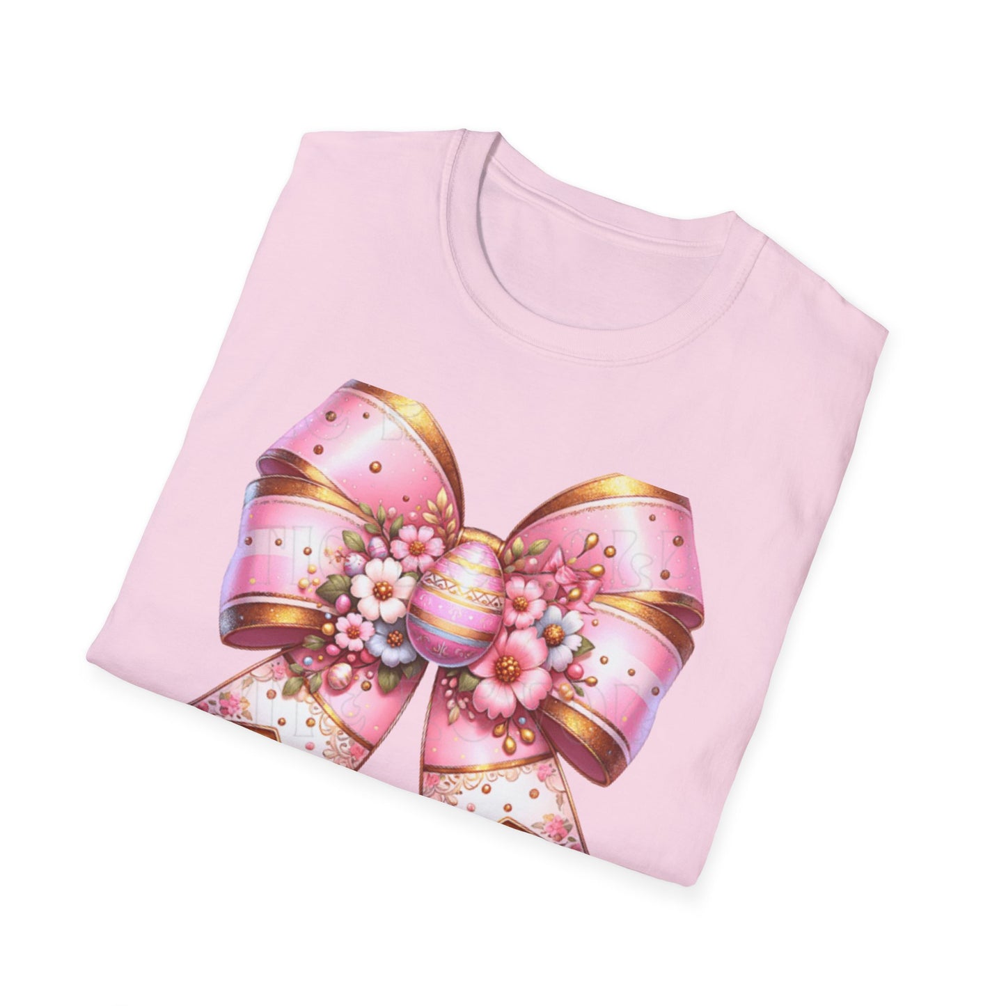 Pink Easter Egg Bow Unisex Tee