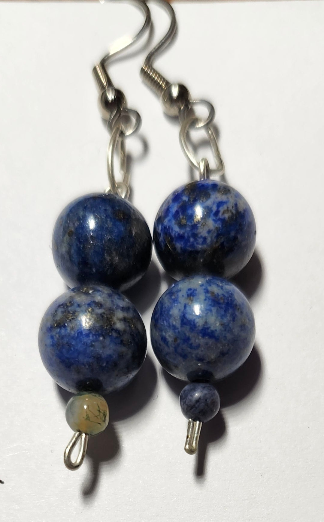 Lapis/Silver Drop Earrings