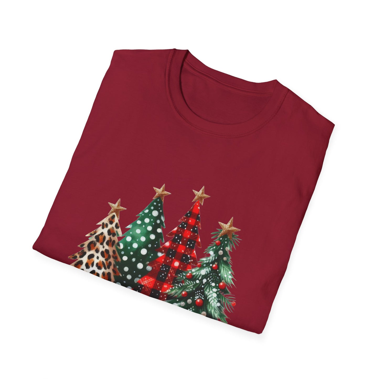 Christmas Plaid Trees Unisex Tee