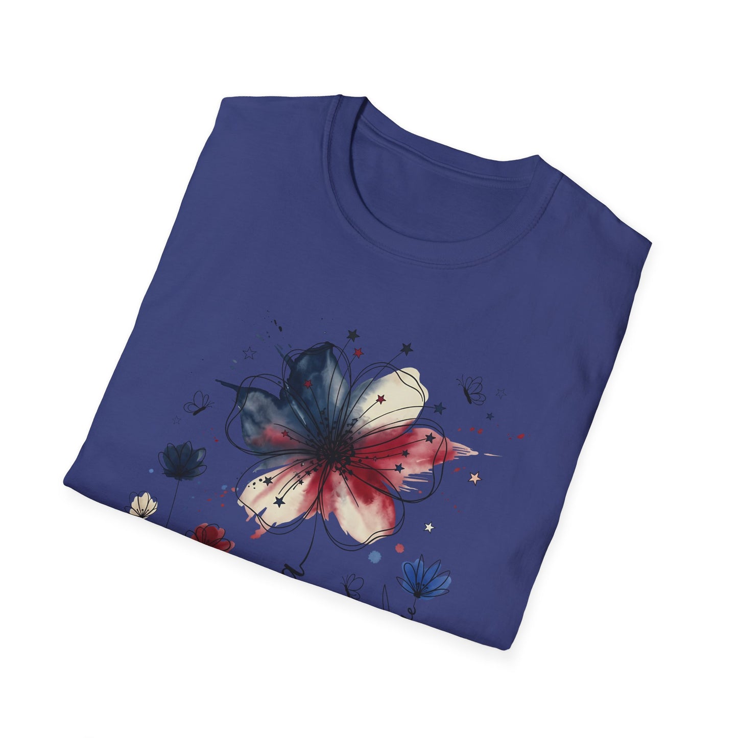 Americana Floral Watercolor Tee
