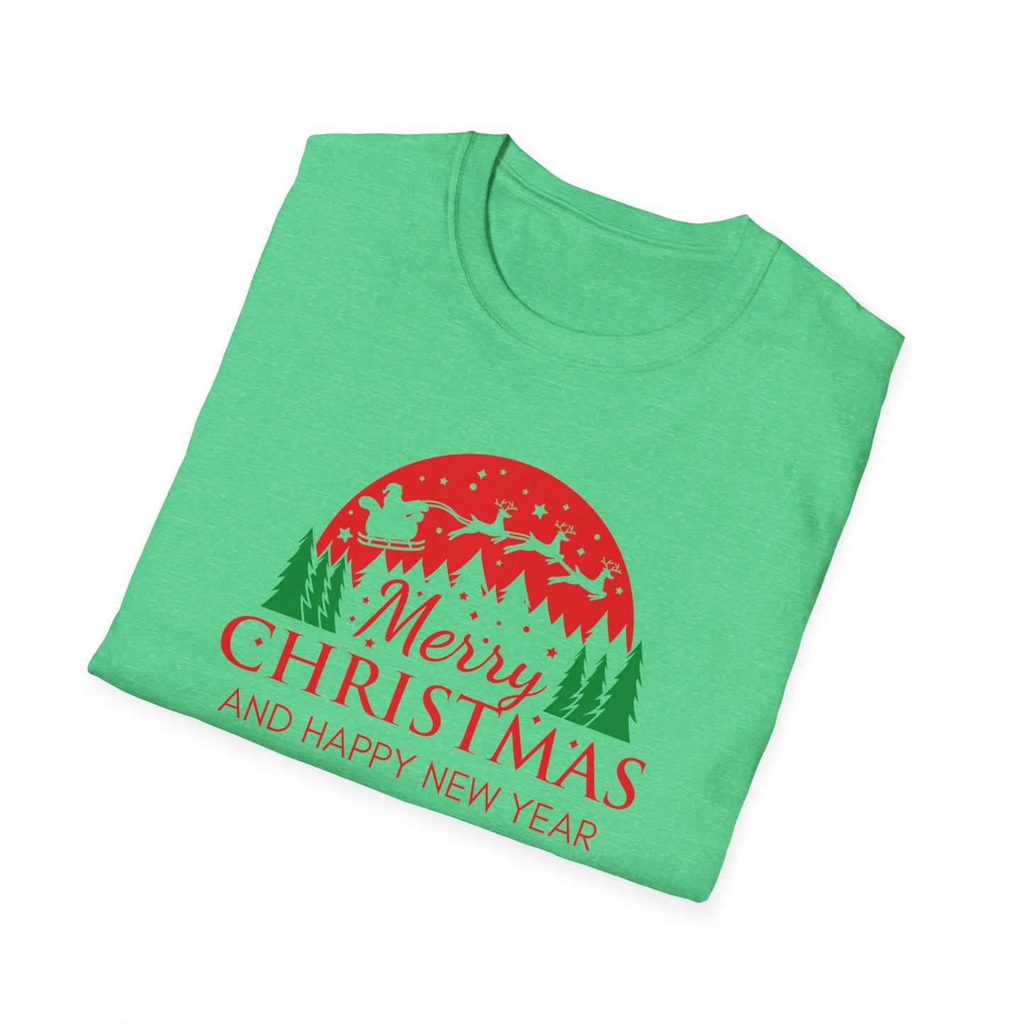 Christmas Santa Sleigh Unisex Tee
