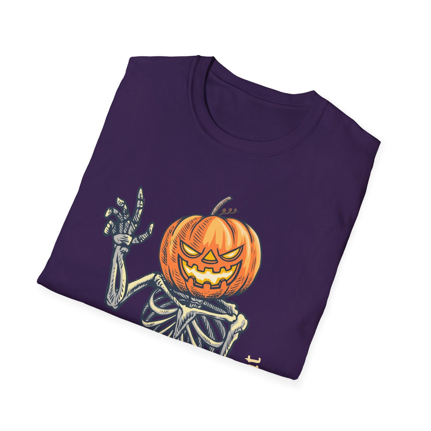 Jack-o-Lantern Skeleton Halloween Unisex Tee