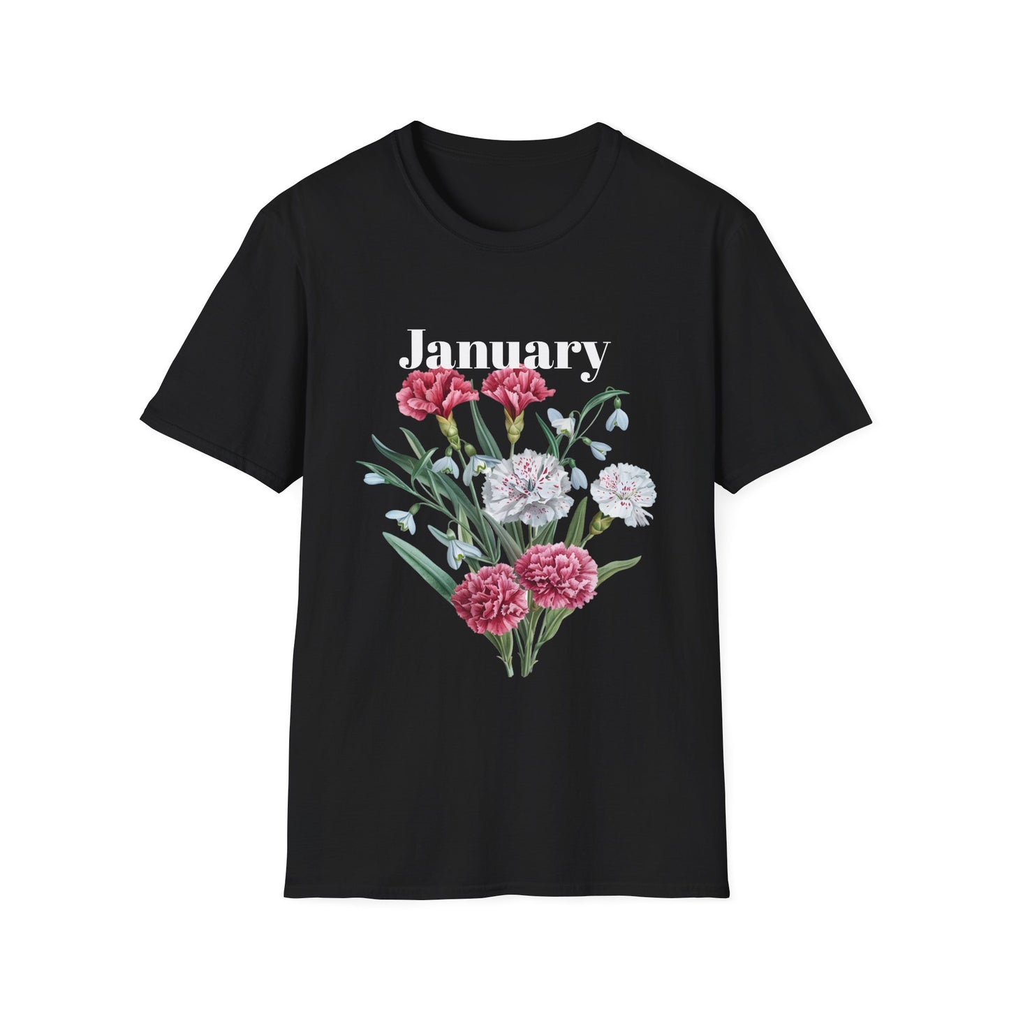 Birth Month Flower Unisex Tee - January
