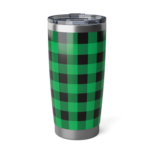 Green and Black Buffalo Plaid 20oz Hot/Cold Tumbler Mug