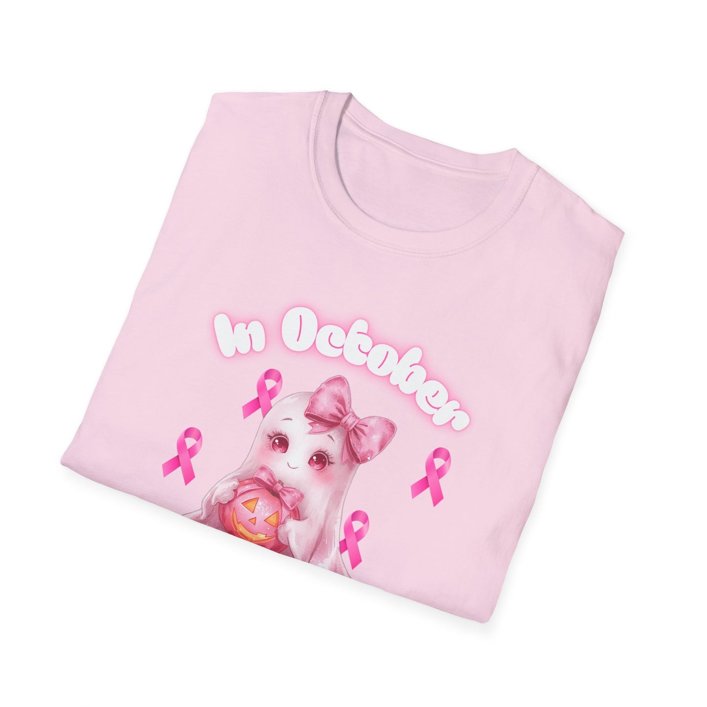 Pink Ghost Breast Cancer Awareness T-Shirt