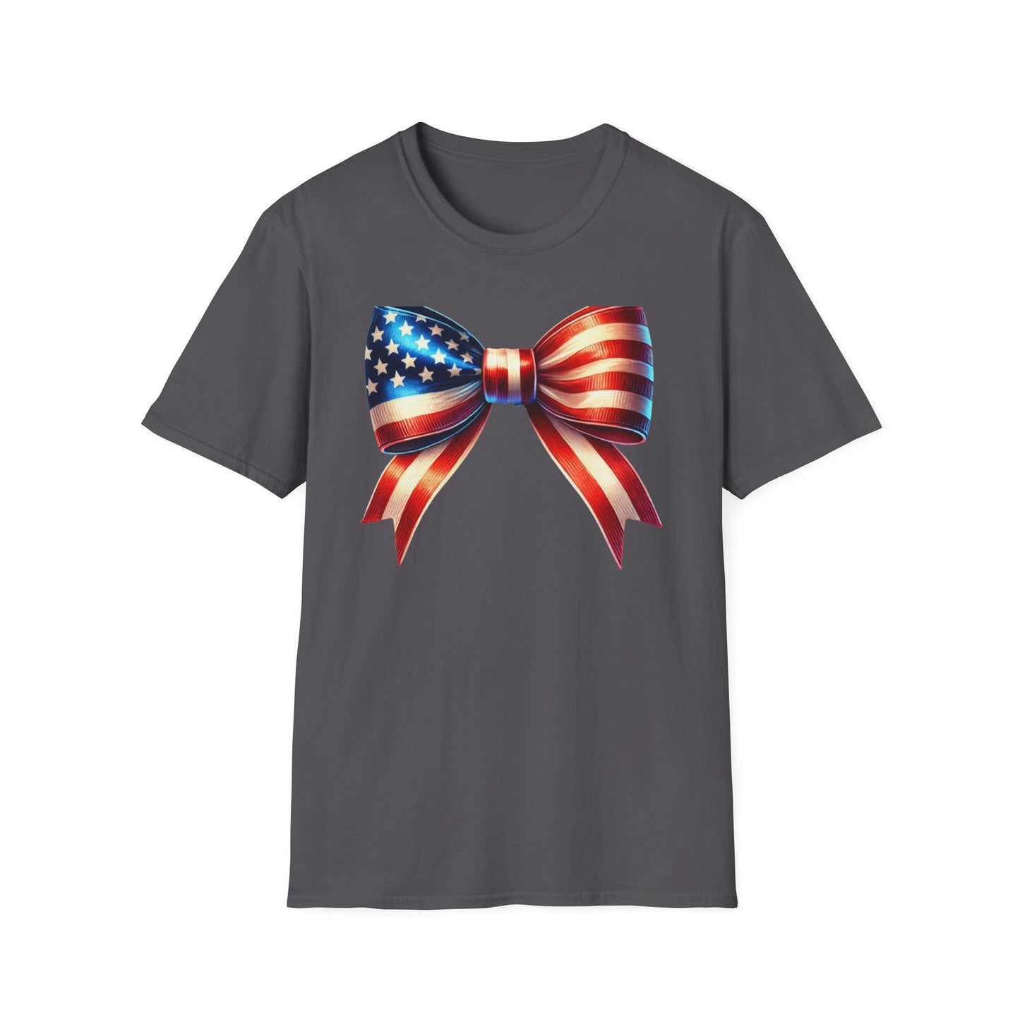 Patriotic Flag Bow Unisex Cotton Tee