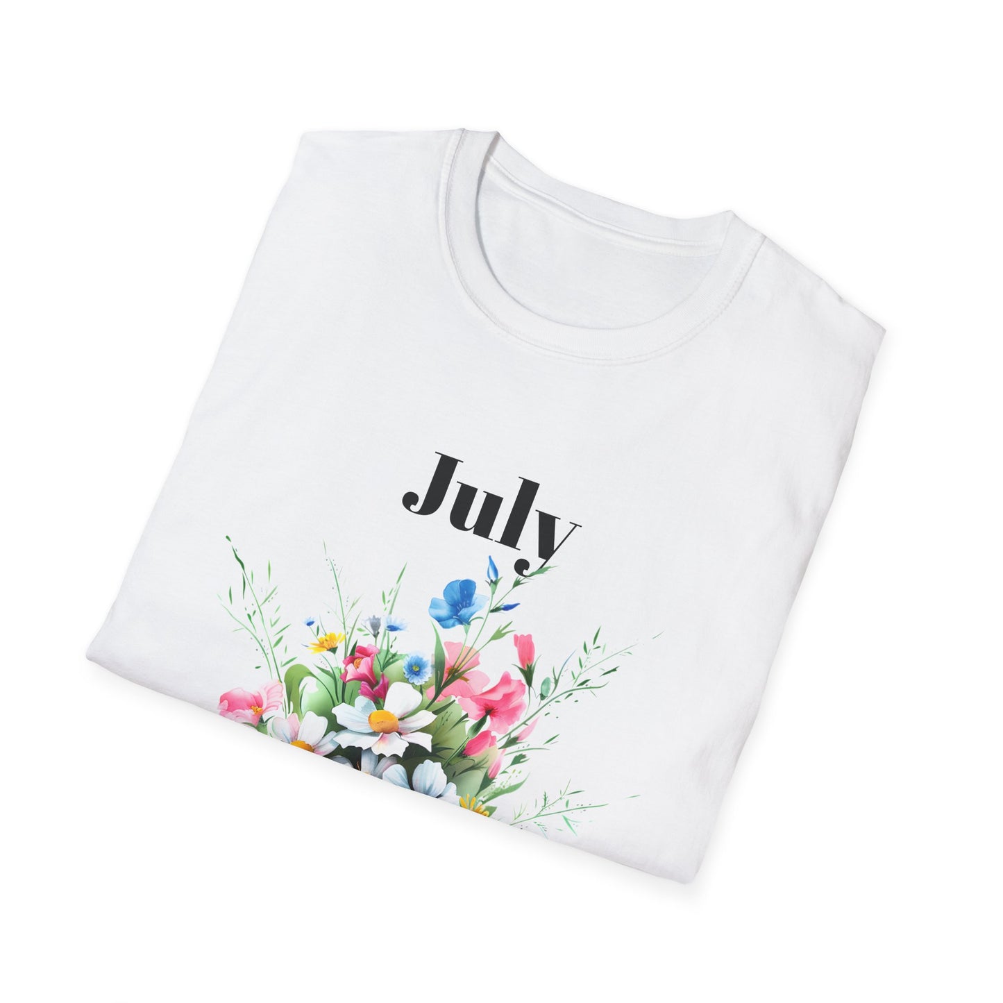Birth Month Flower Unisex Tee - July