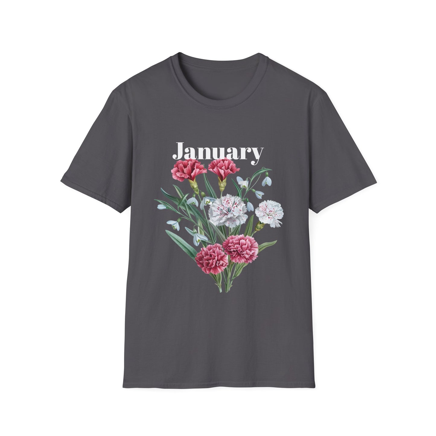 Birth Month Flower Unisex Tee - January