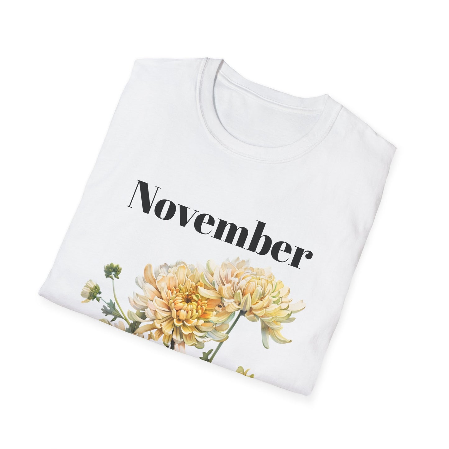 Birth Month Flower Unisex Tee - November