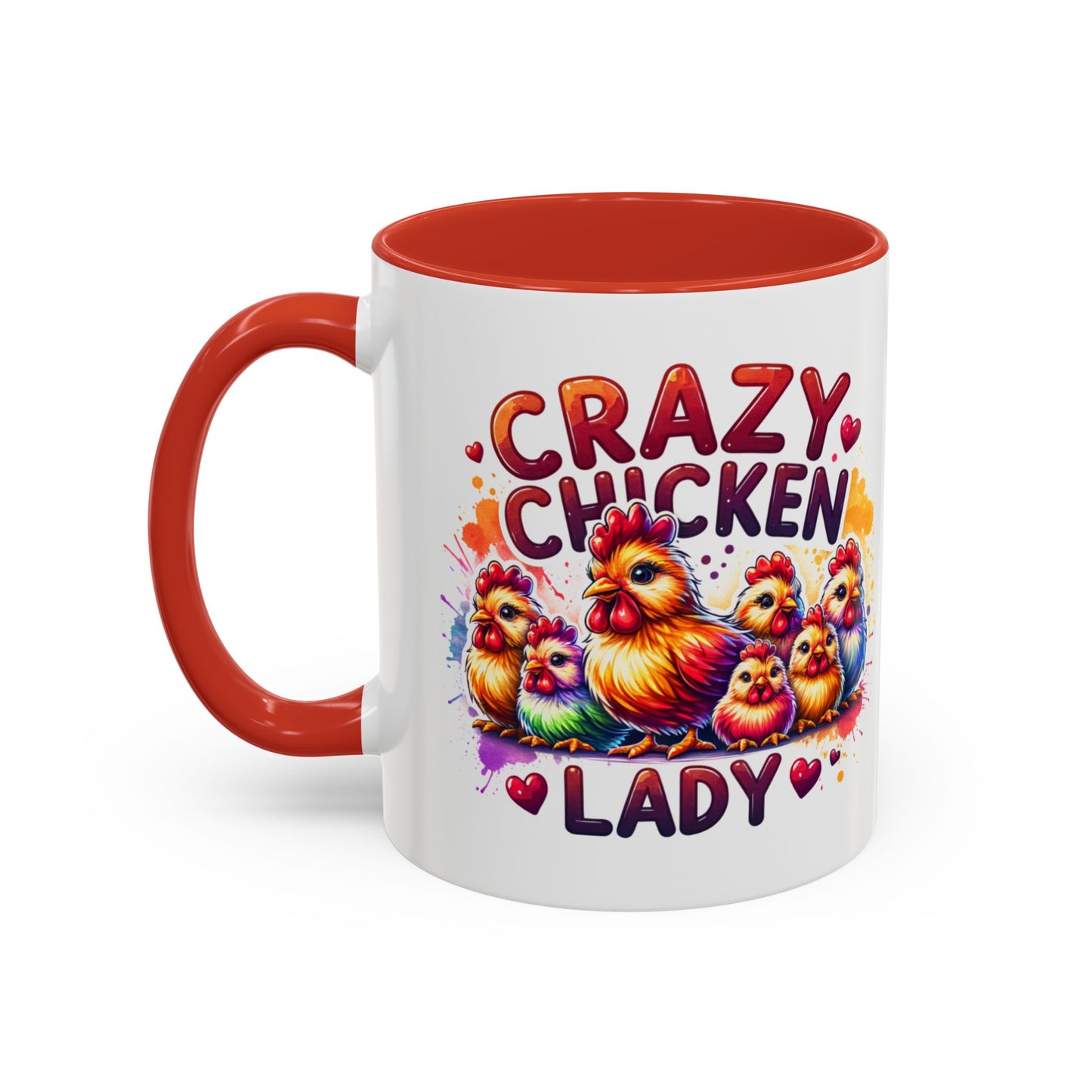 Crazy Chicken Lady Accent Coffee Mug