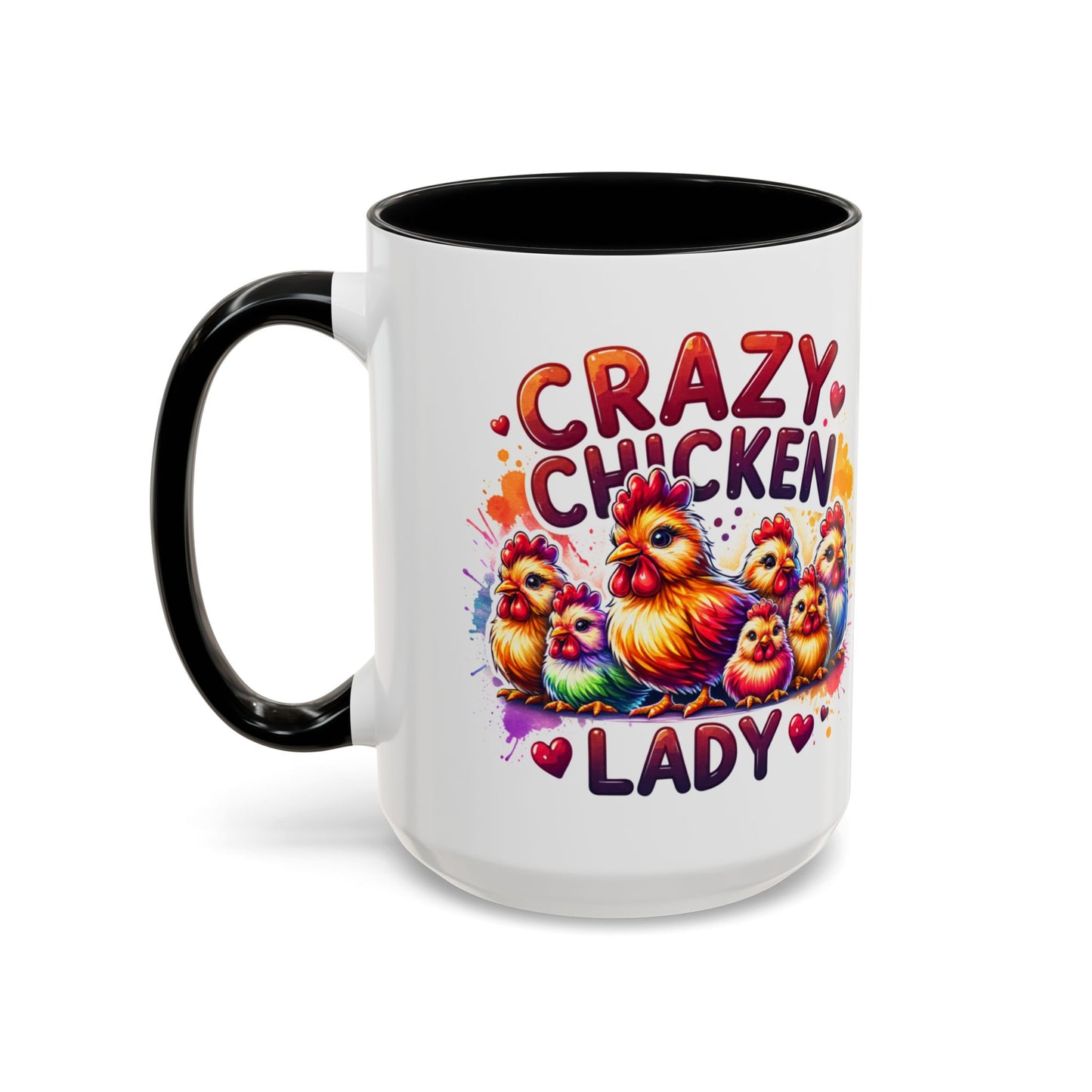 Crazy Chicken Lady Accent Coffee Mug