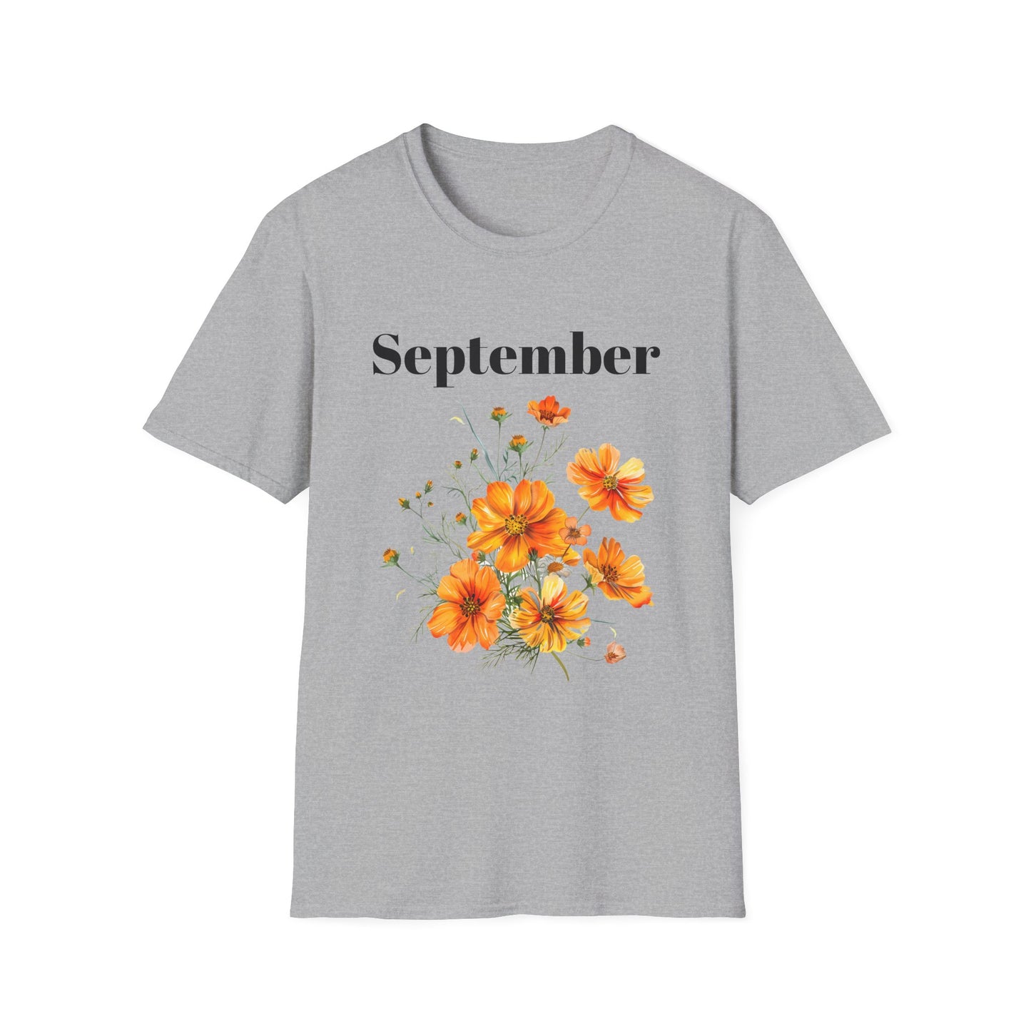 Birth Month Flower Unisex Tee - September