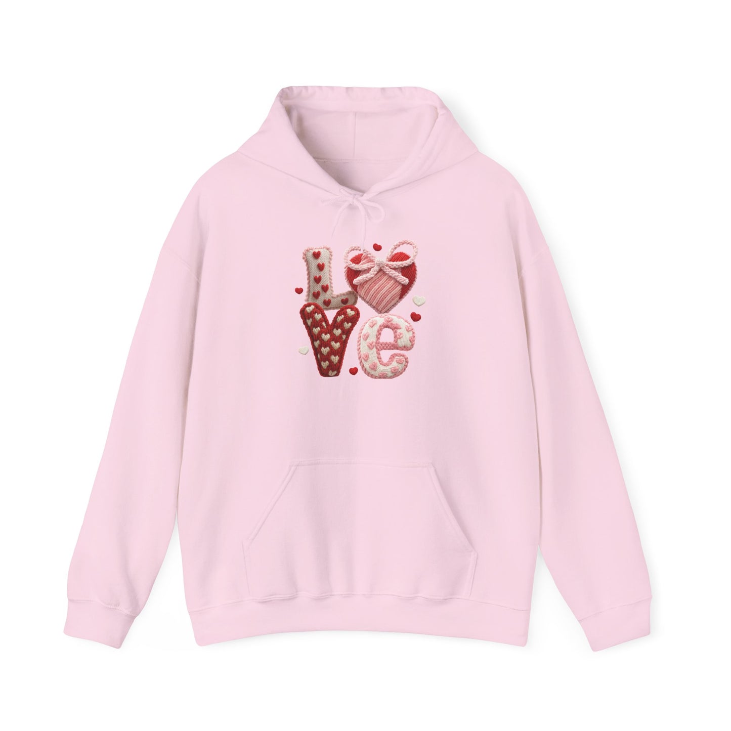 Crochet-Inspired Love Unisex Hoodie