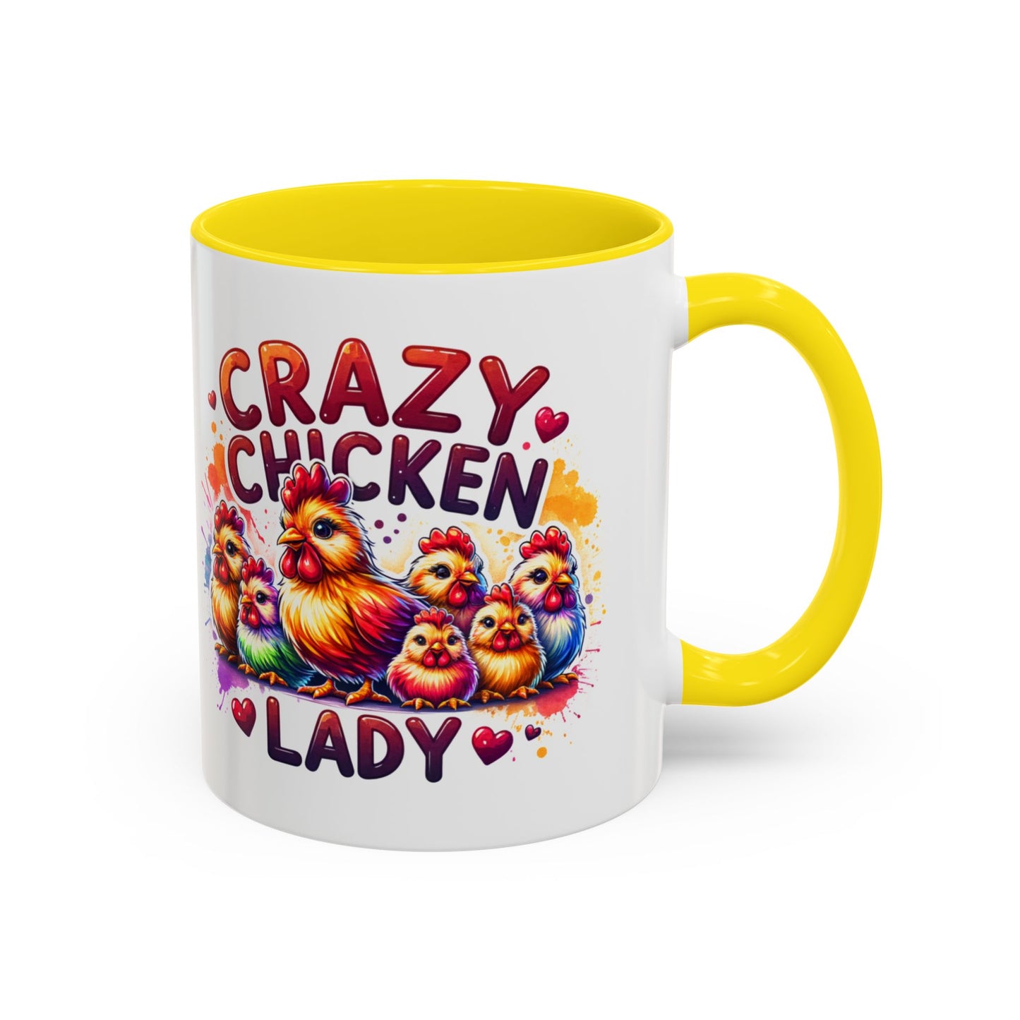 Crazy Chicken Lady Accent Coffee Mug