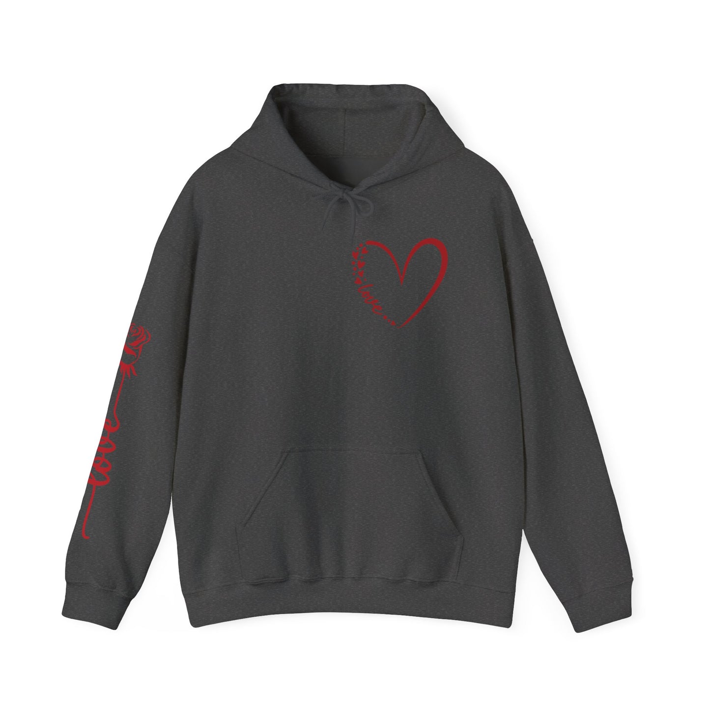 Love Script Heart Unisex Hoodie