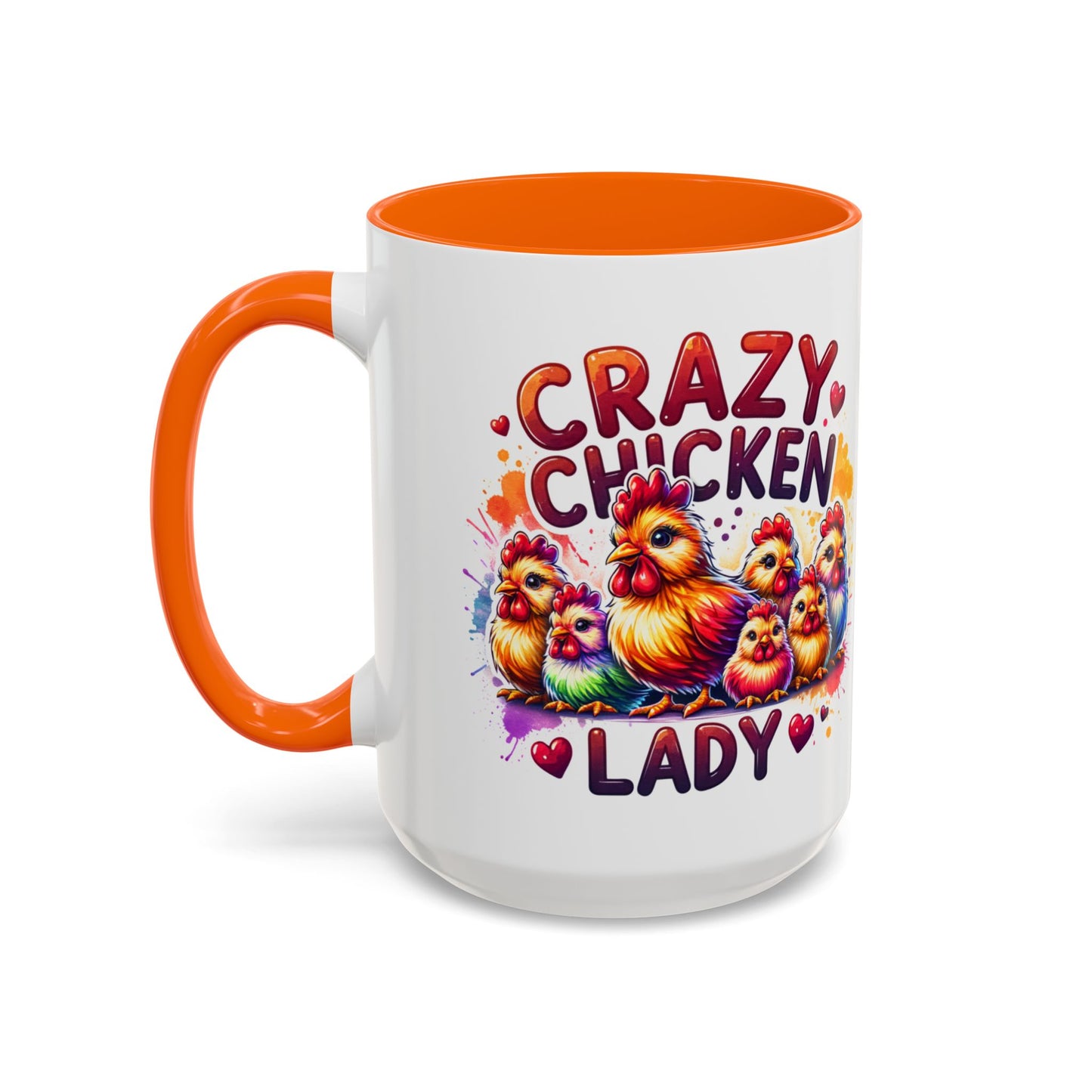 Crazy Chicken Lady Accent Coffee Mug