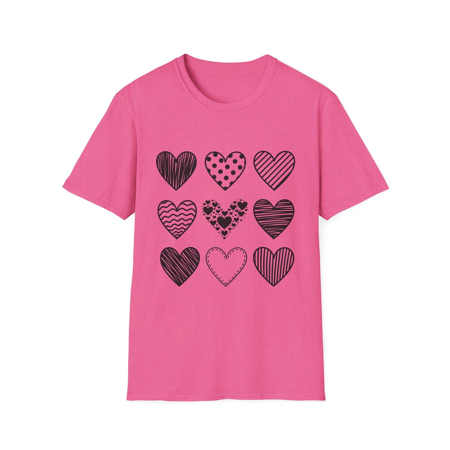 Love Heart Pattern Unisex Tee