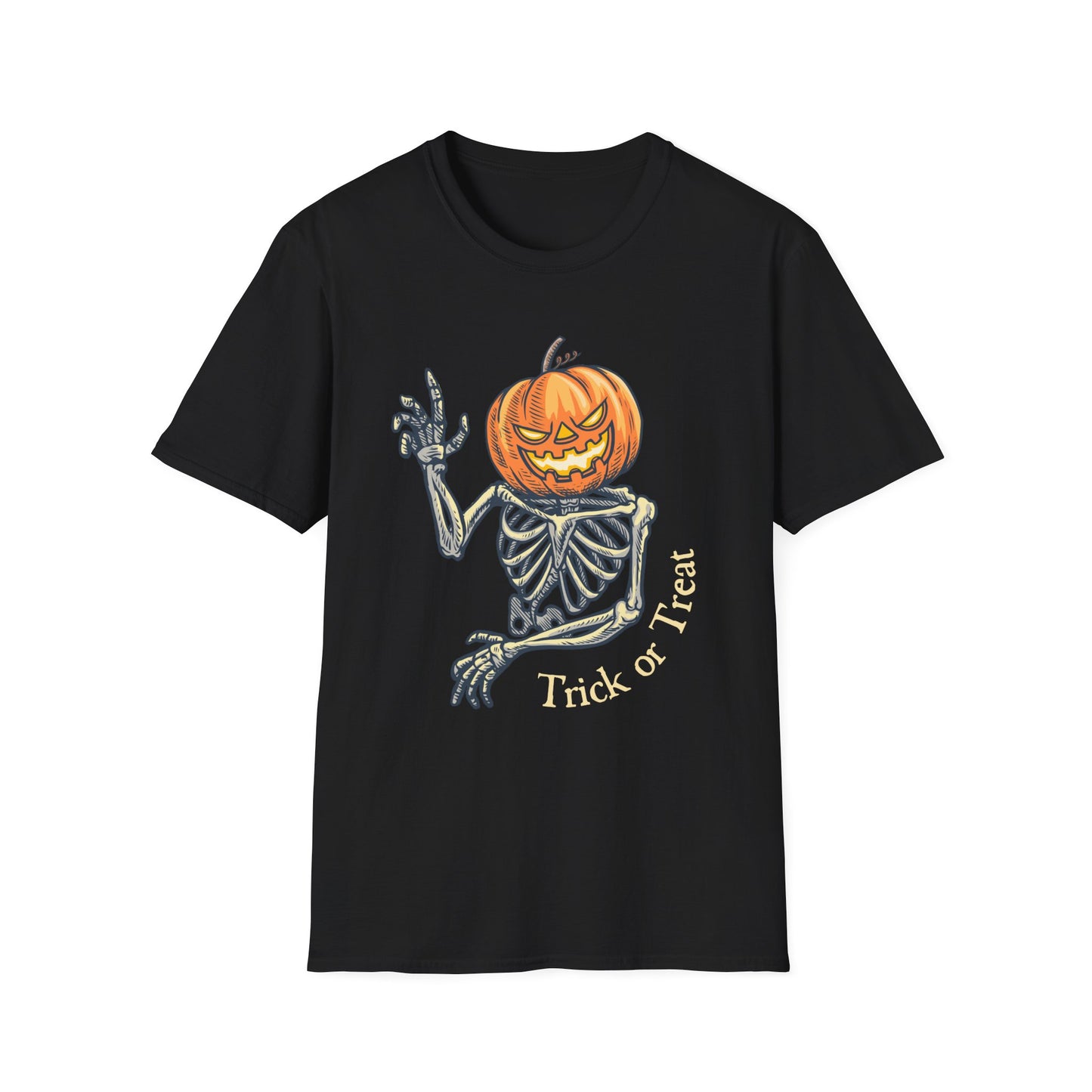 Jack-o-Lantern Skeleton Halloween Tee