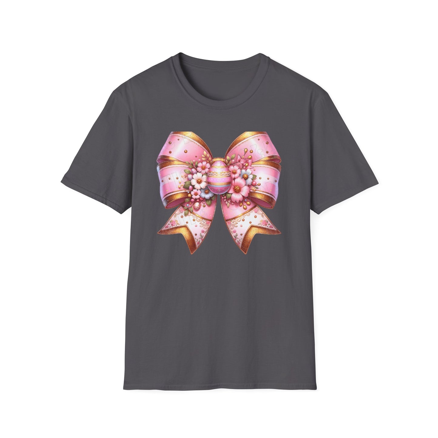 Pink Easter Egg Bow Tee