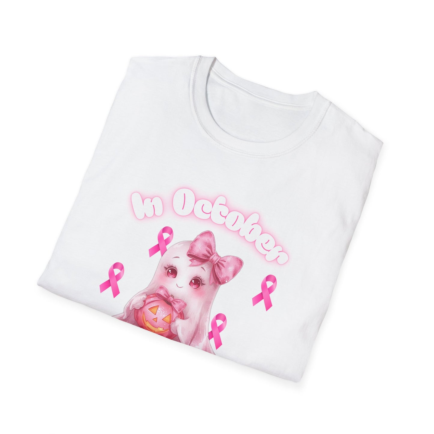 Pink Ghost Breast Cancer Awareness T-Shirt