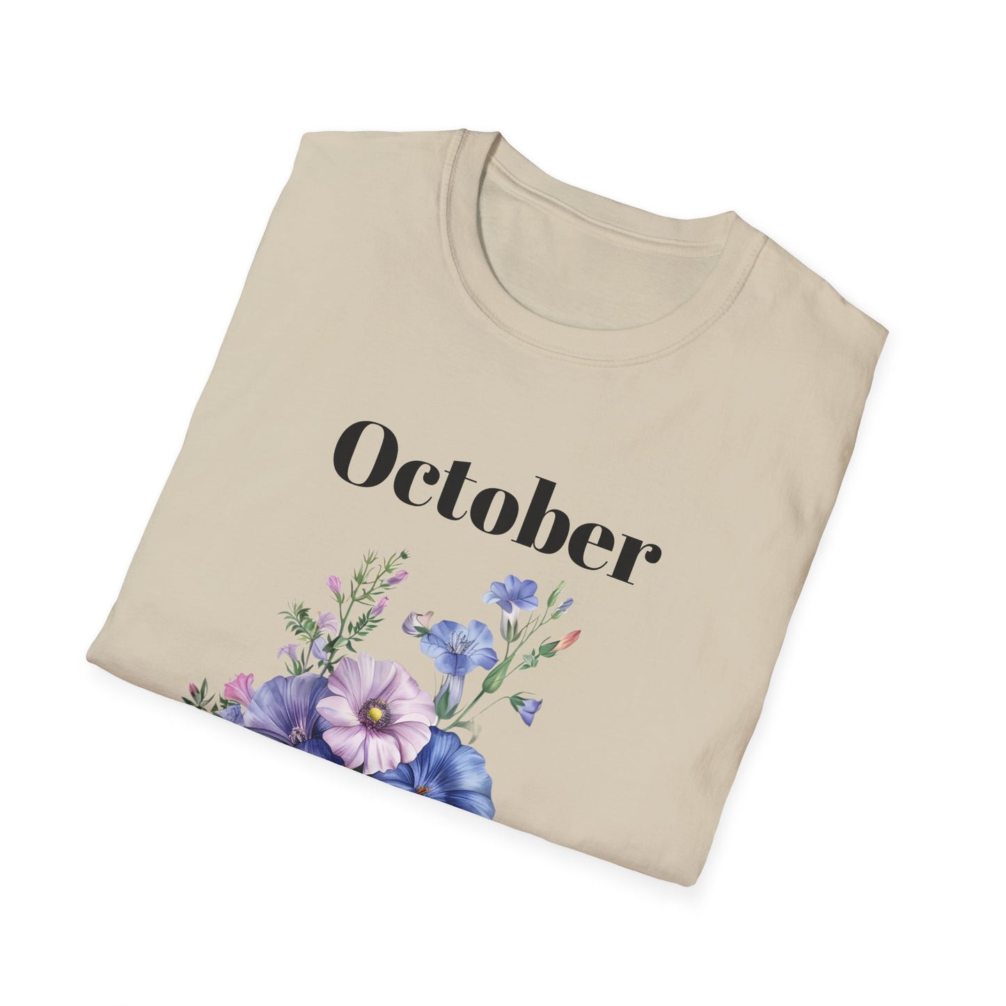 Birth Month Flower Unisex Tee - October