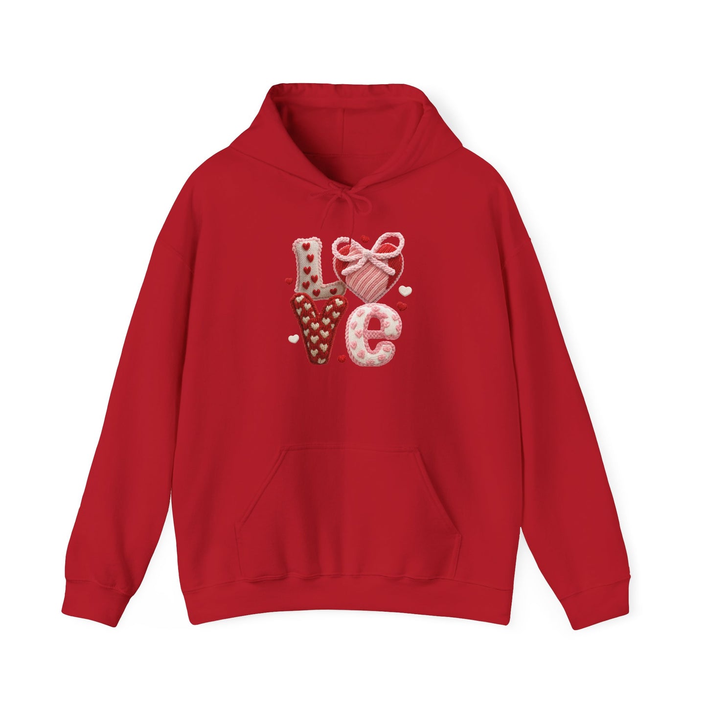 Crochet-Inspired Love Unisex Hoodie