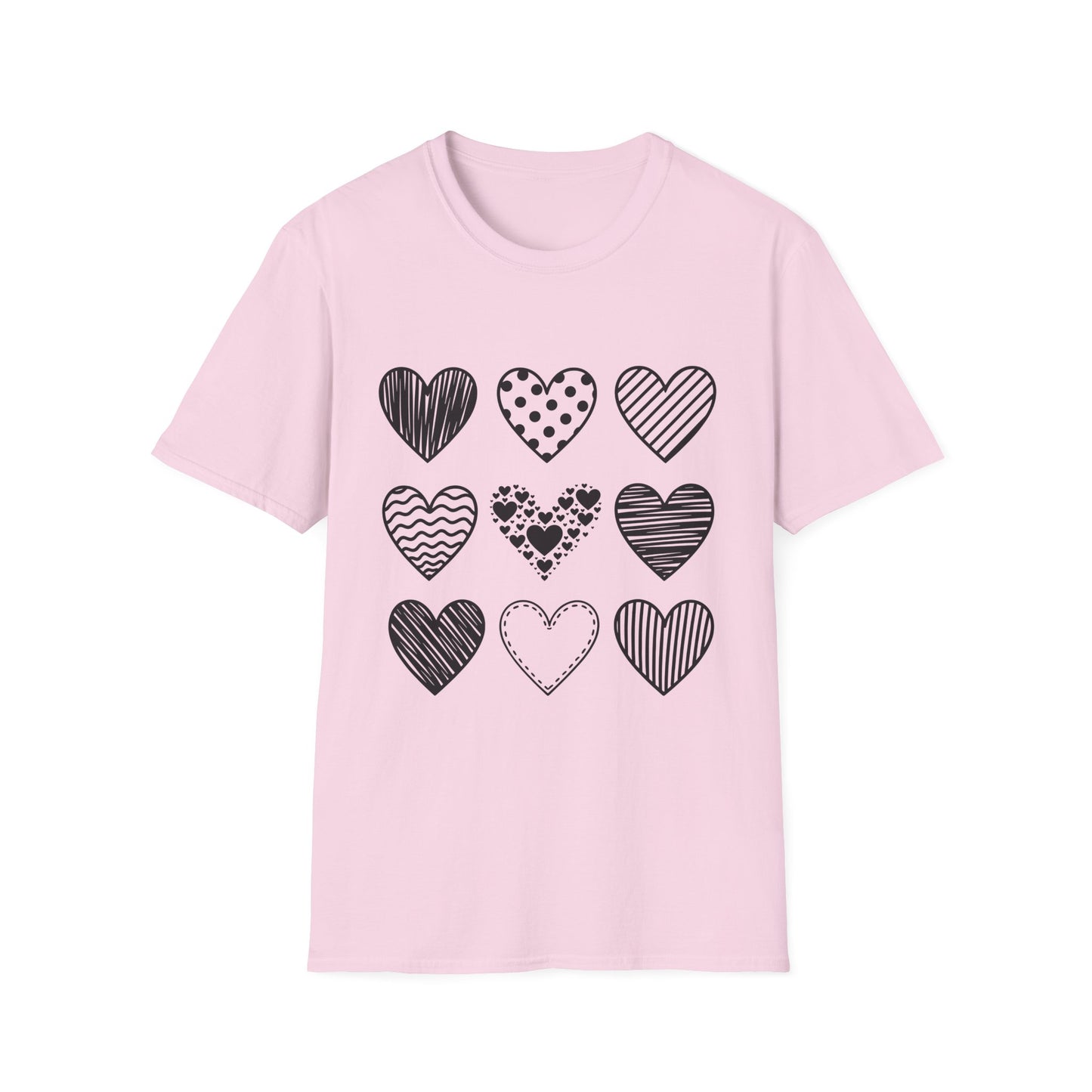Love Heart Pattern Unisex Tee