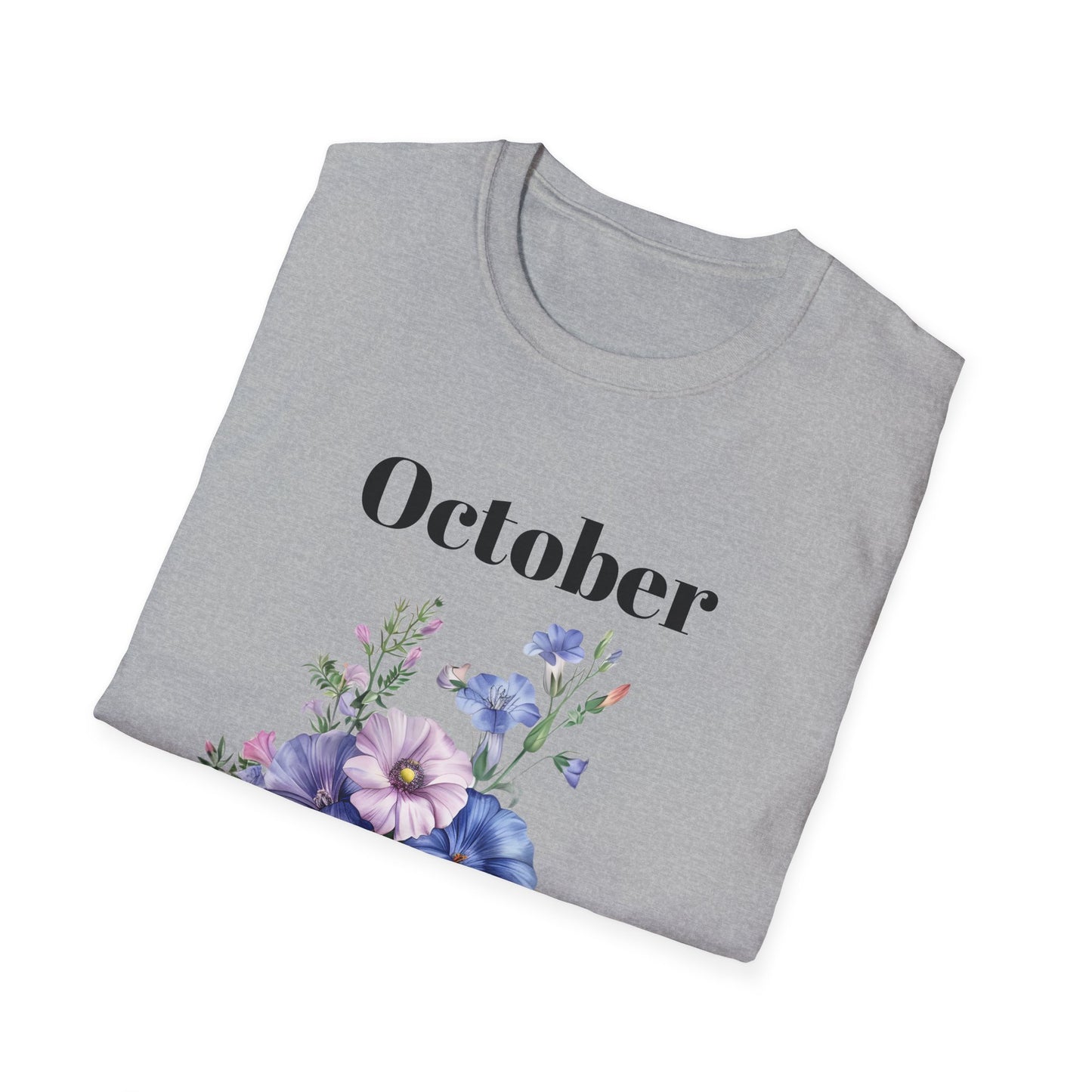 Birth Month Flower Unisex Tee - October