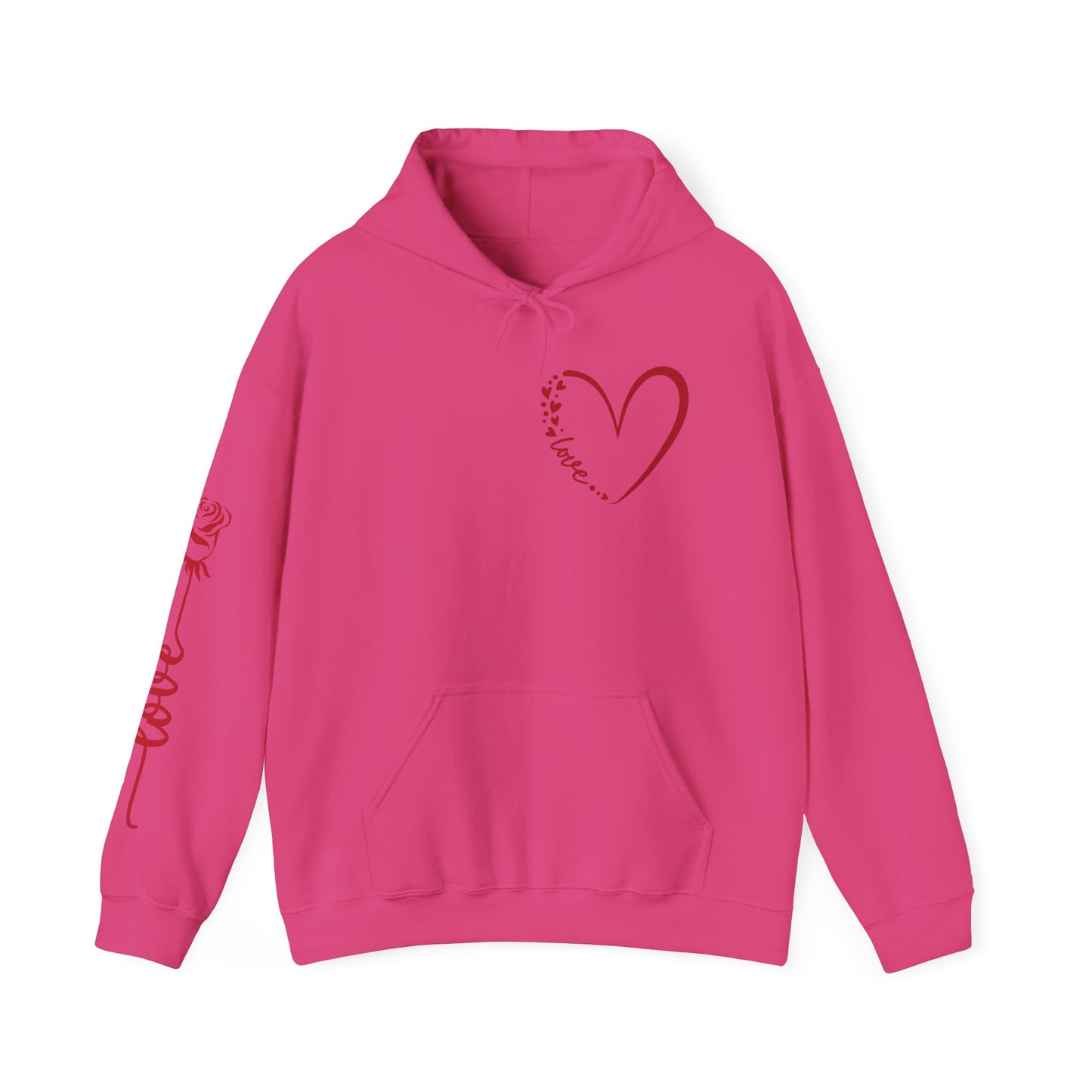 Love Script Heart Unisex Hoodie