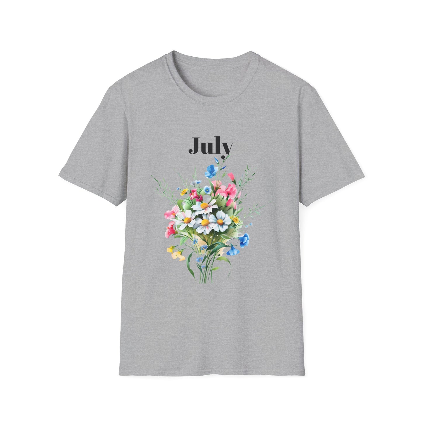 Birth Month Flower Unisex Tee - July
