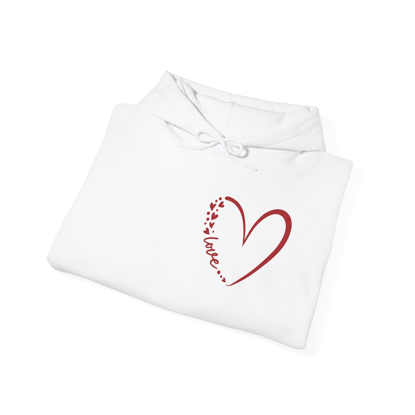 Love Script Heart Unisex Hoodie