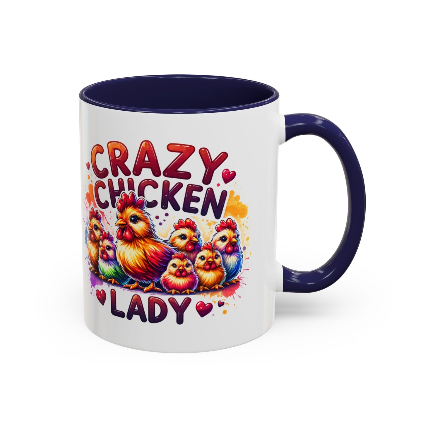 Crazy Chicken Lady Accent Coffee Mug