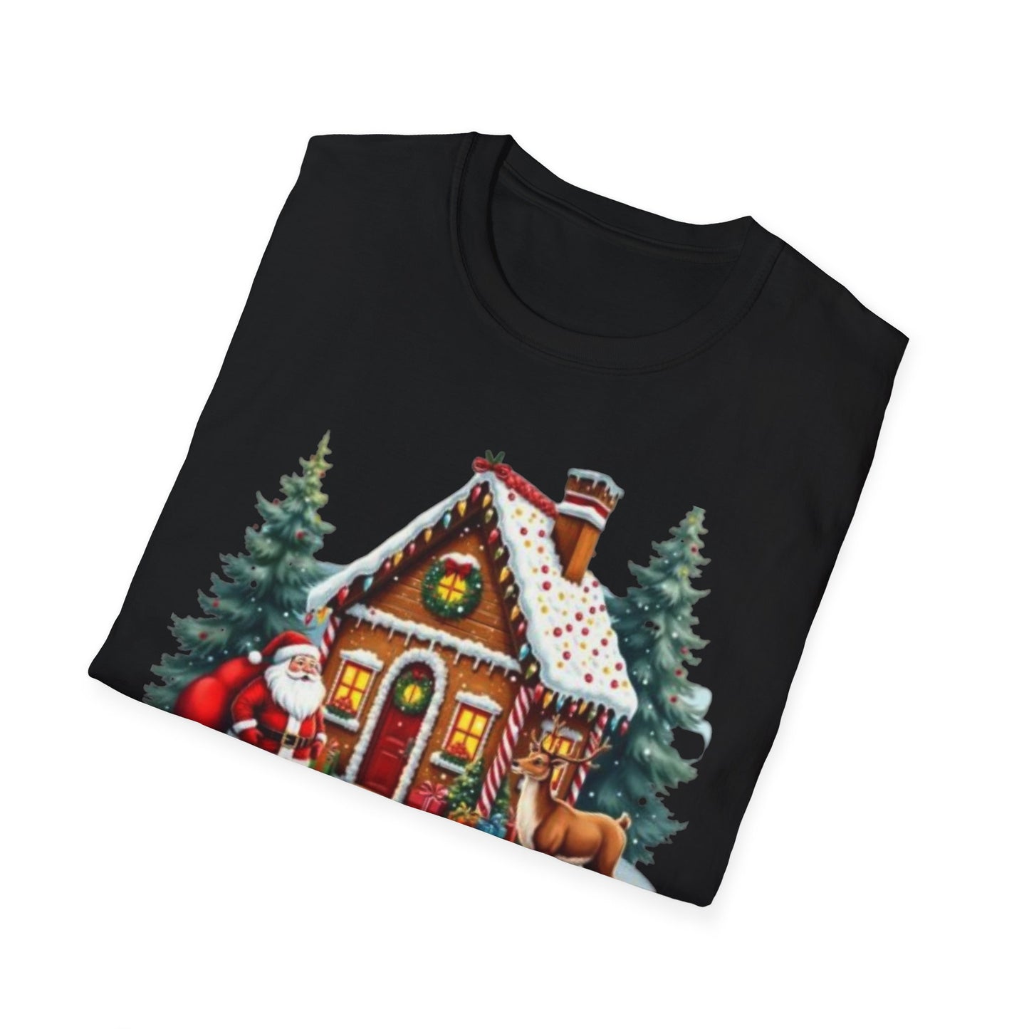 Christmas Santa Reindeer Unisex Tee