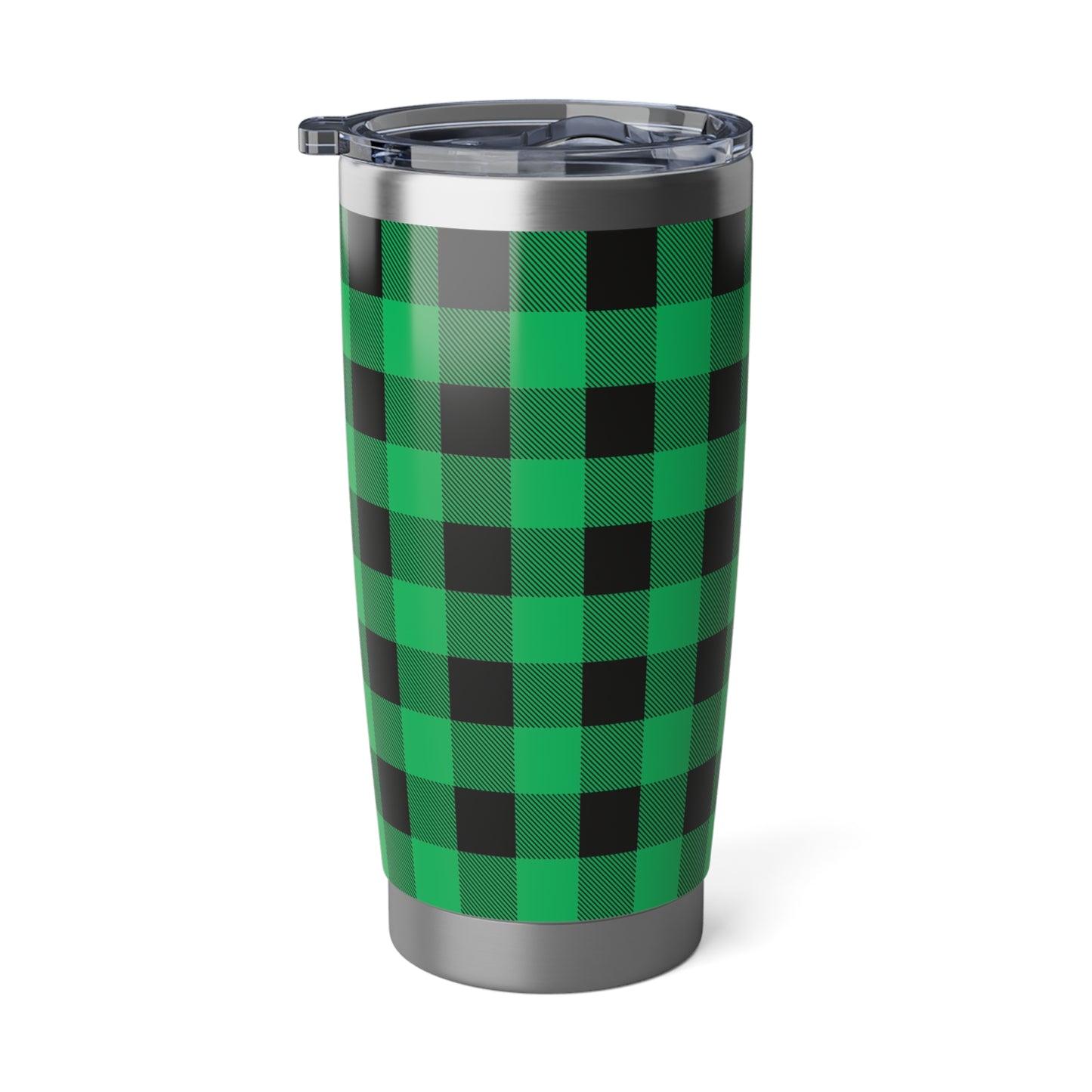 Green and Black Buffalo Plaid 20oz Hot/Cold Tumbler Mug