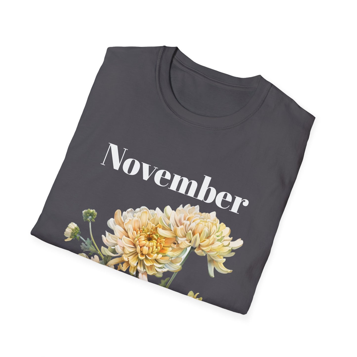 Birth Month Flower Unisex Tee - November
