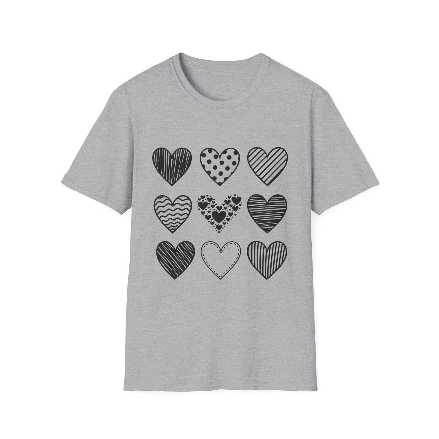 Love Heart Pattern Unisex Tee