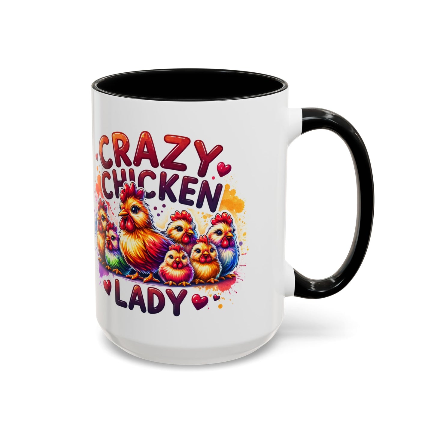 Crazy Chicken Lady Accent Coffee Mug