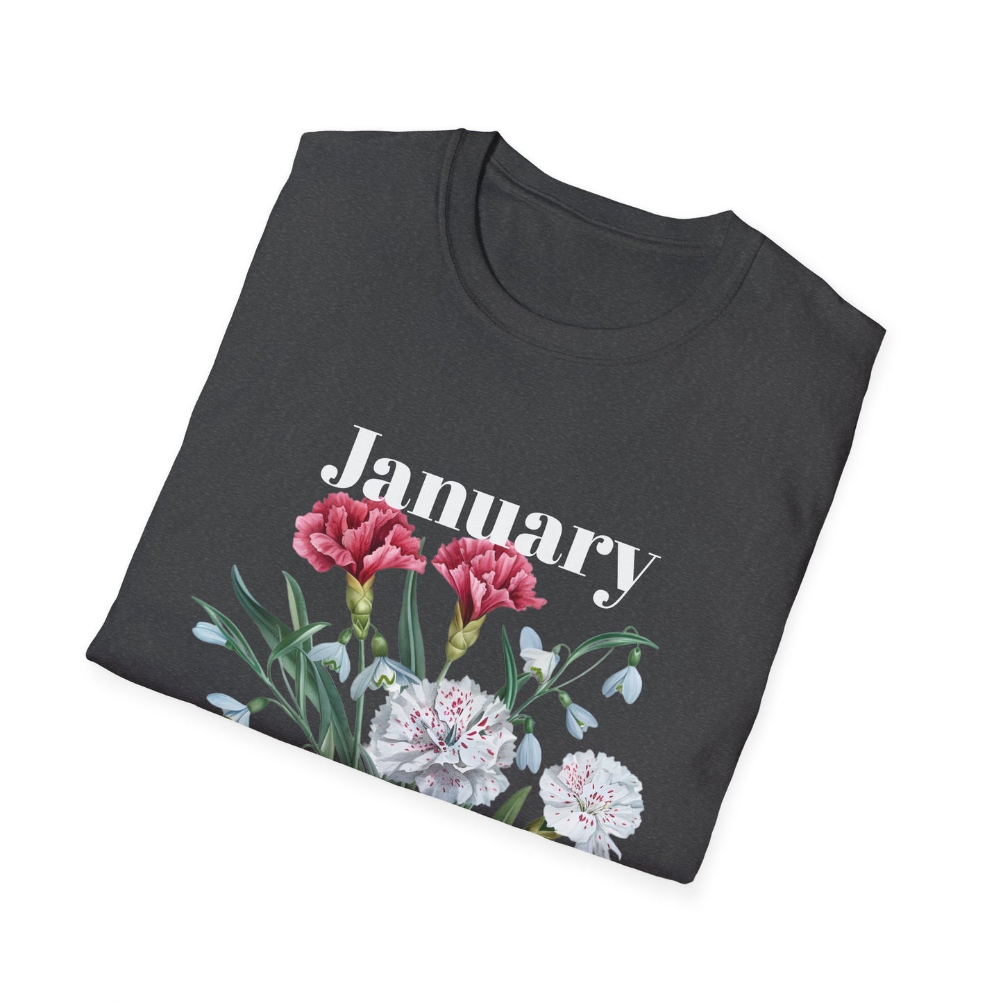 Birth Month Flower Unisex Tee - January