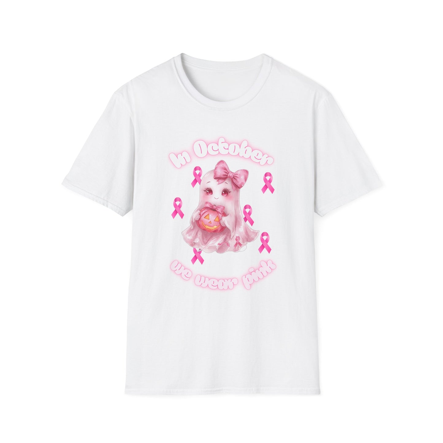 Pink Ghost Breast Cancer Awareness T-Shirt