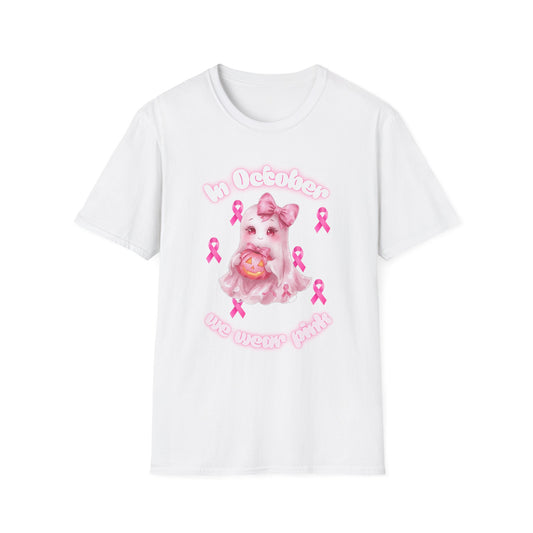 Pink Ghost Breast Cancer Awareness T-Shirt