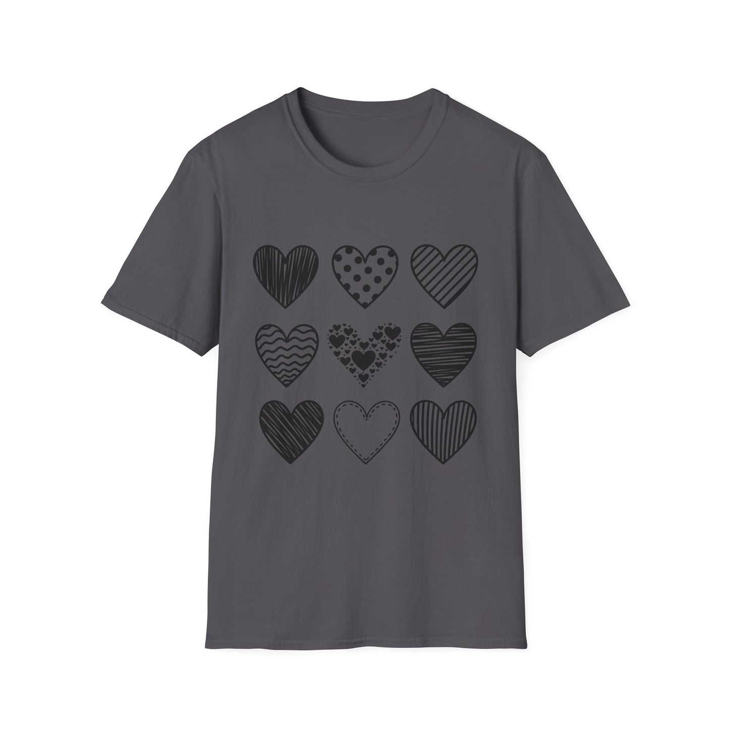 Love Heart Pattern Unisex Tee