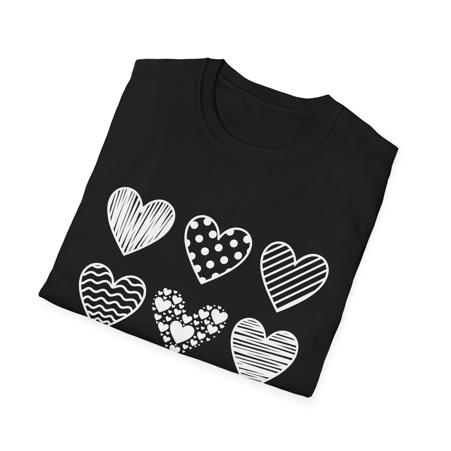Love Heart Pattern Unisex Tee