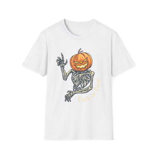 Jack-o-Lantern Skeleton Halloween Tee