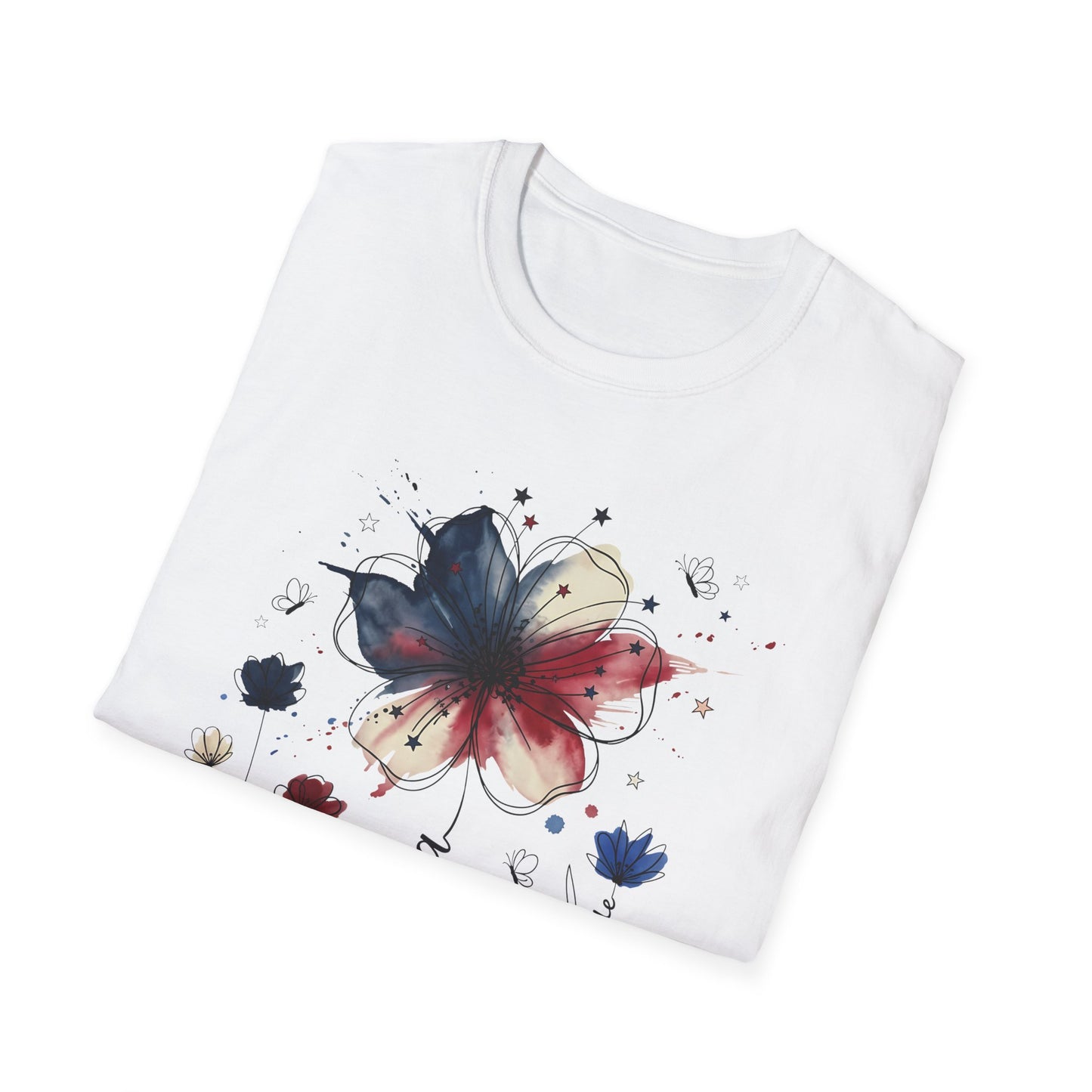 Americana Floral Watercolor Tee