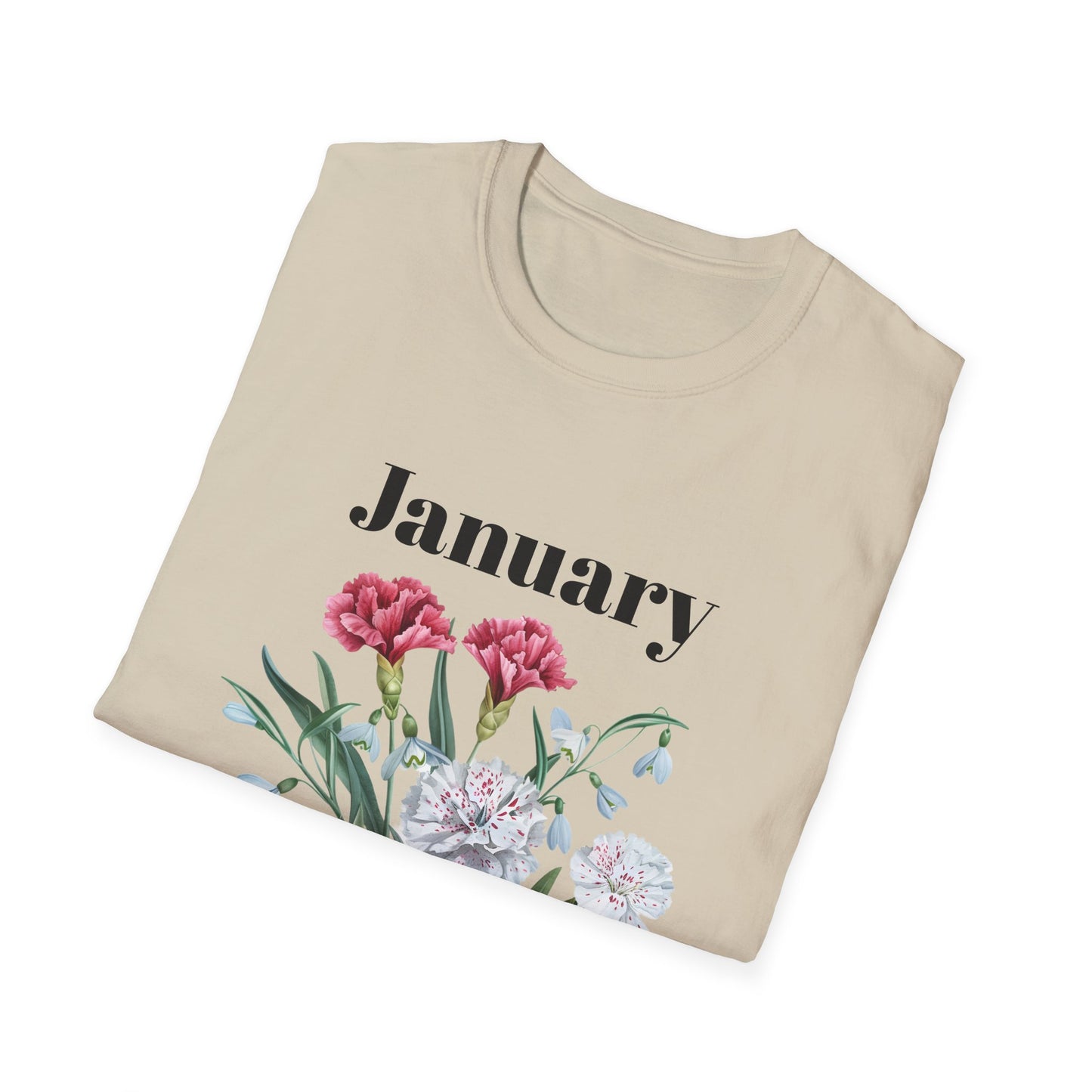 Birth Month Flower Unisex Tee - January